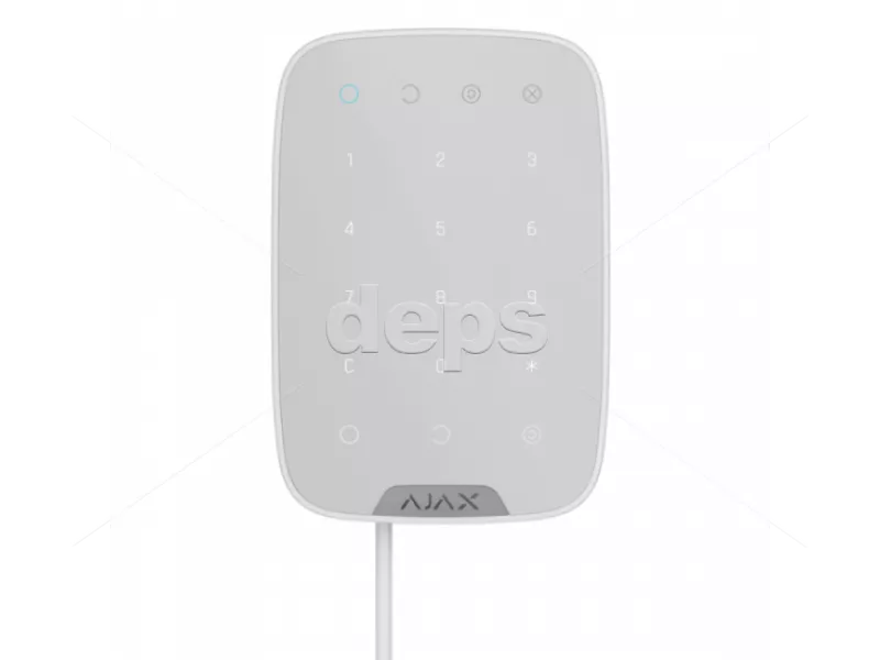 Дротова сенсорна клавіатура Ajax KeyPad Fibra (white)