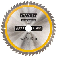 Диск пильный DeWALT CONSTRUCTION 250х30 мм, 48z (ATB) + 10 град (DT1957)