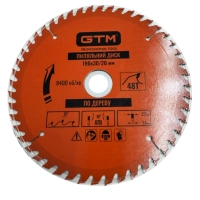 Диск пильный GTM 190×30мм, 48 зубов, по дереву (SBW-19048)