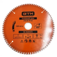 Диск пильный GTM 210×30мм, 80 зубов, по ламинату (SBL-21080)