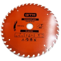 Диск пильный GTM 254×30мм, 40 зубов, по дереву (SBW-25440)