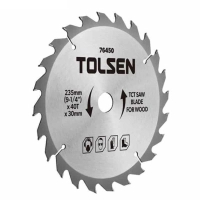 Диск пильный Tolsen с ТВС напайками по дереву 160х24Т*20мм (76425)