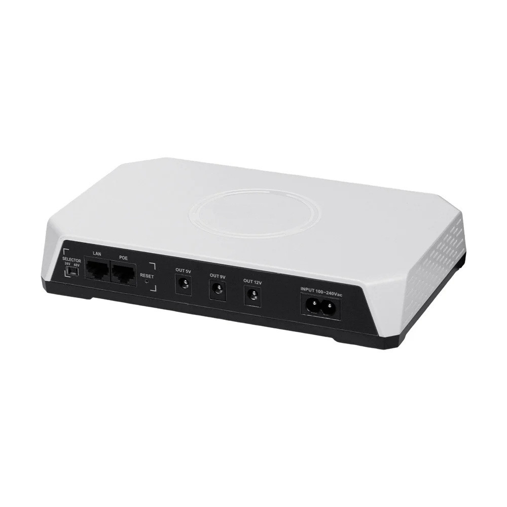 Джерело безперебійного живлення UPS-3648PoE (20000mAh LiFePo4) 5V/9V/12V/24V/48V/PoE, LiFePo4 4*5Ah, для роутера і медіаконвертера
