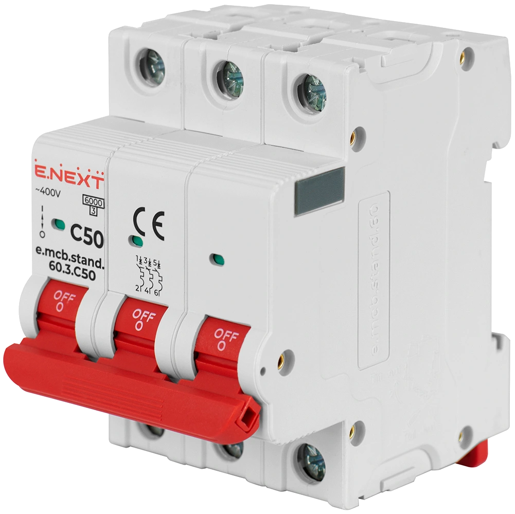 Enext e.mcb.stand.60.3.C50, 3р, 50А, C, 6кА