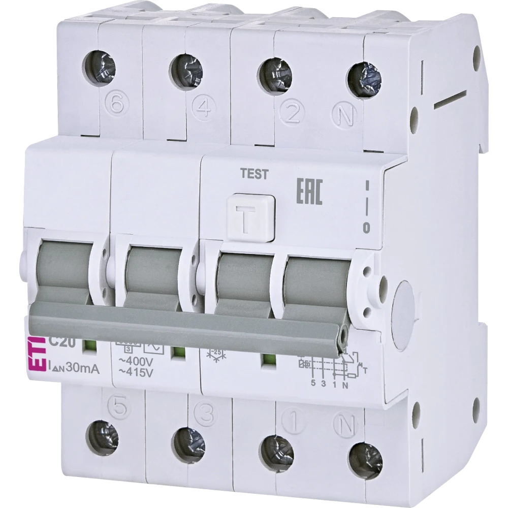 ETI ЕТІ KZS-4M 3p+N 20/0.03 6kA