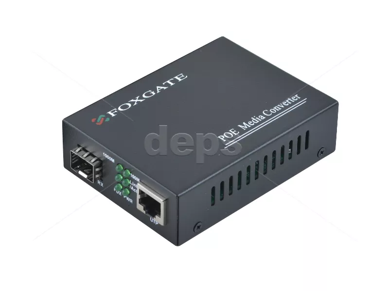 GE POE медіаконвертор FoxGate ECi-SFP1000-FE / GE-POE