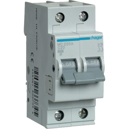 Hager MC220A 20А 2P С 6 кА