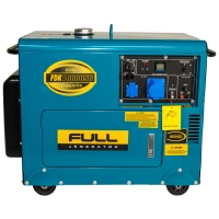 Генератор FULL дизельный FDK10000SC, 230V, 50Hz, 7.5kW, 30 л, 2л/ч, ручной/електростартер (без АКБ) (FDK10000SC)