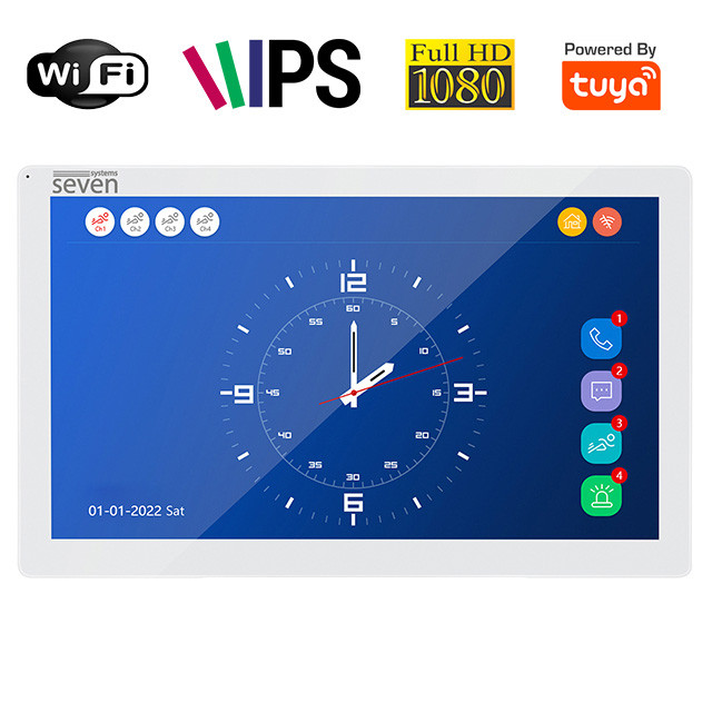 IP-відеодомофон 10 дюймів з Wi-Fi SEVEN DP-7517FHDW - IPS white