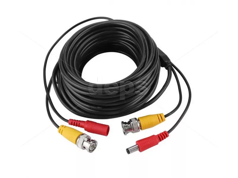 Кабель BNC+DC для подключения  AHD/CVI/TVI/CVBS-камер 15 м (черный)
