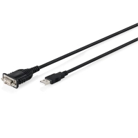 Кабель для передачи данных USB 2.0 AM to COM 1.8m DB9 RS232 FT232RNL black Digitus (DA-70172)