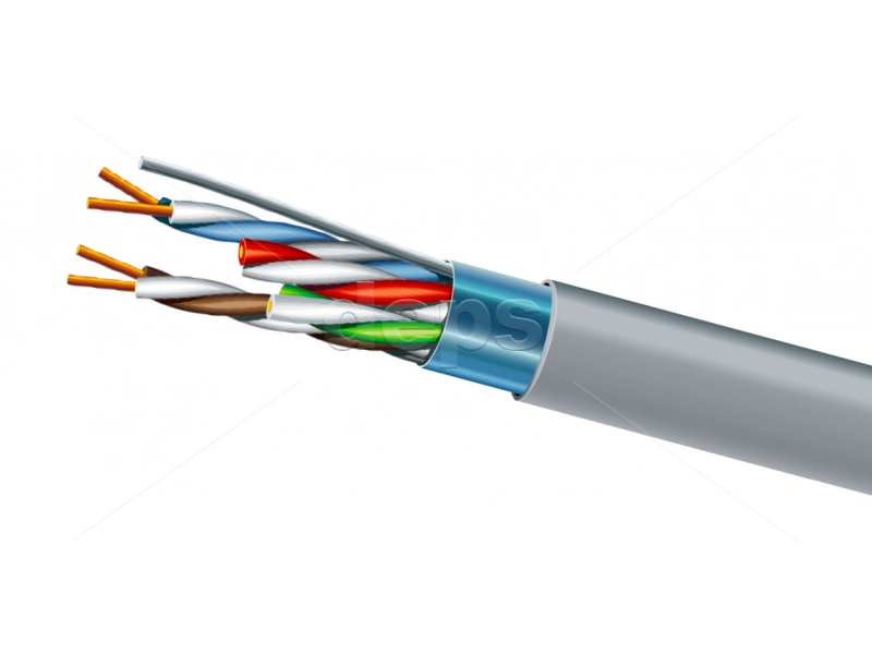 Кабель вита пара ЗЗКМ (ЗЗЦМ) Category 5e F/UTP 4х2х24 AWG Кабель витая пара ЗЗКМ (ЗЗЦМ) Category 5e F/UTP 4х2х24 AWG (72566) 305м=1бхт