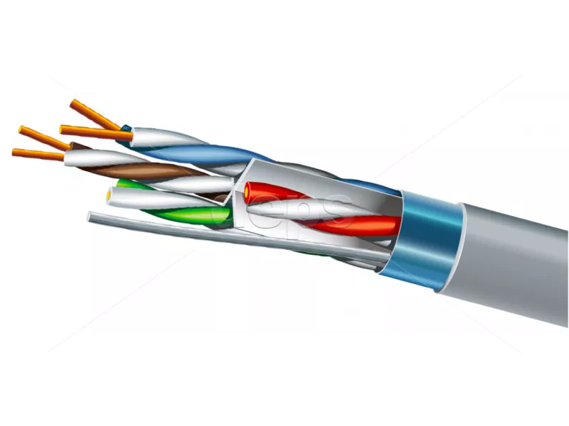 Кабель вита пара ЗЗКМ (ЗЗЦМ) Category 6 F/UTP 4х2х23 AWG Кабель витая пара ЗЗКМ (ЗЗЦМ) Category 6 F/UTP PE 4х2х23 AWG (70817) 500м=1бхт