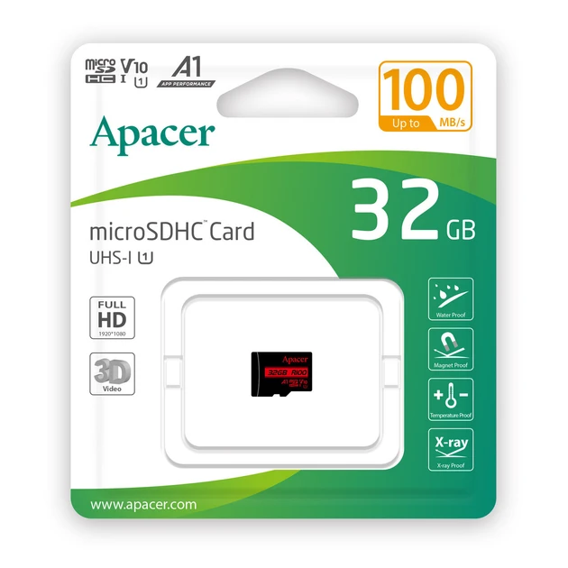 Карта памяти для домофона microSDXC Apacer 32 GB class 10 UHS-1