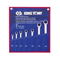 Ключ KING TONY комбинированный с трещоткой 7 шт., 10-19 мм (12107MRN)