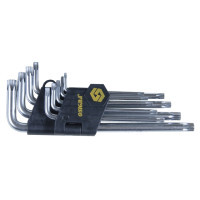 Ключ Sigma набір TORX 9шт T10-T50мм CrV, довгі з отвором (4022231)