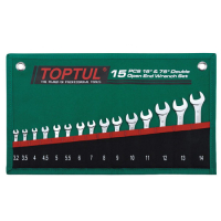 Ключ Toptul рожковый 15 шт. 3,2-14мм 15°х75° (GRAJ1501)