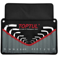 Ключ Toptul шестигранний Г-обр. 2-19мм 14шт. у чохлі (GPAQ1401)