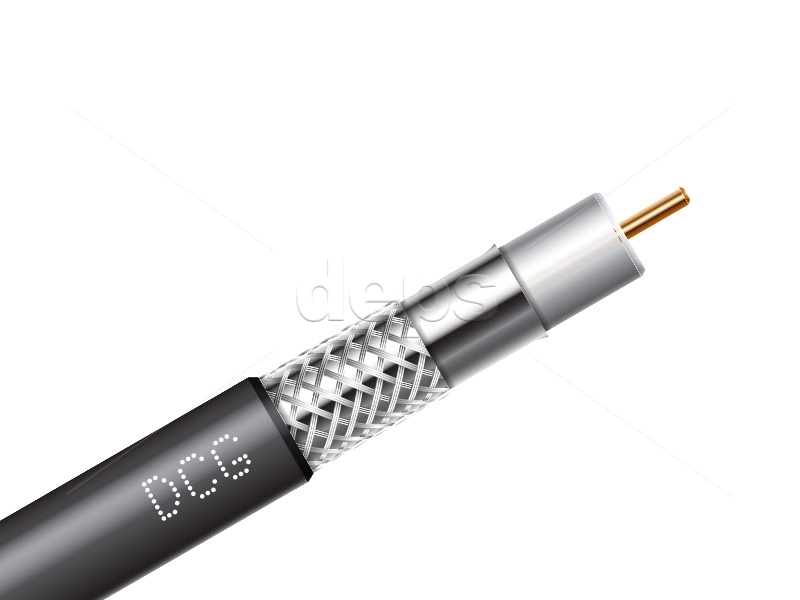 Коаксіальний кабель DCG RG-6 (оновлена версія) RG-6 black DCG 100м=1бхт