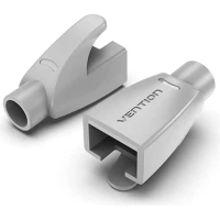 Колпачок коннектора RJ45 Strain Relief Boots Gray PVC Type 100 Pack Vention (IODH0-100)