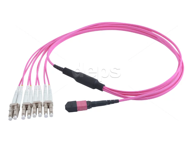 Комбінований оптичний патчкорд MPO/4x2LC-8MMF-OM4-х Patchcord MPO/4x2LC-8MMF-OM4-2