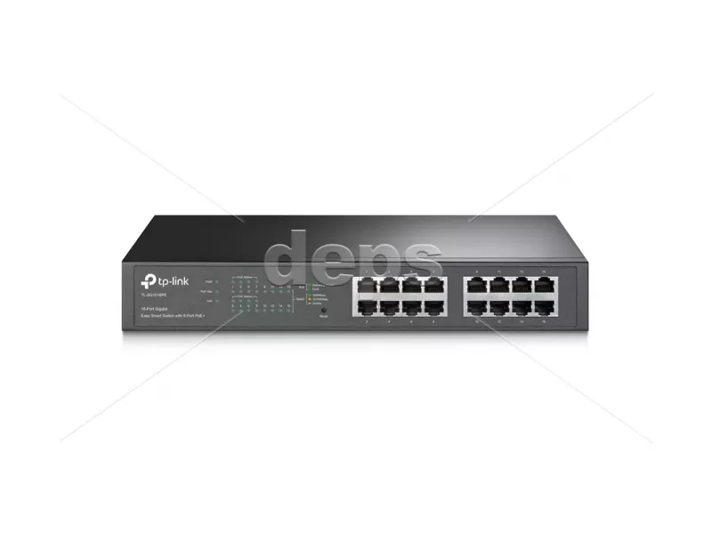 Коммутатор TL-SG1016PE Easy Smart с 16 гигабитными портами (8 портов PoE+)