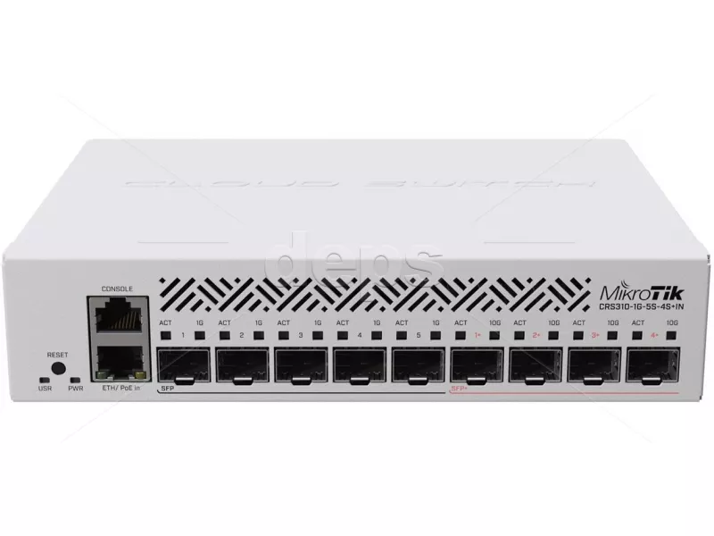 Коммутатор управляемый MikroTik CRS310-1G-5S-4S+IN