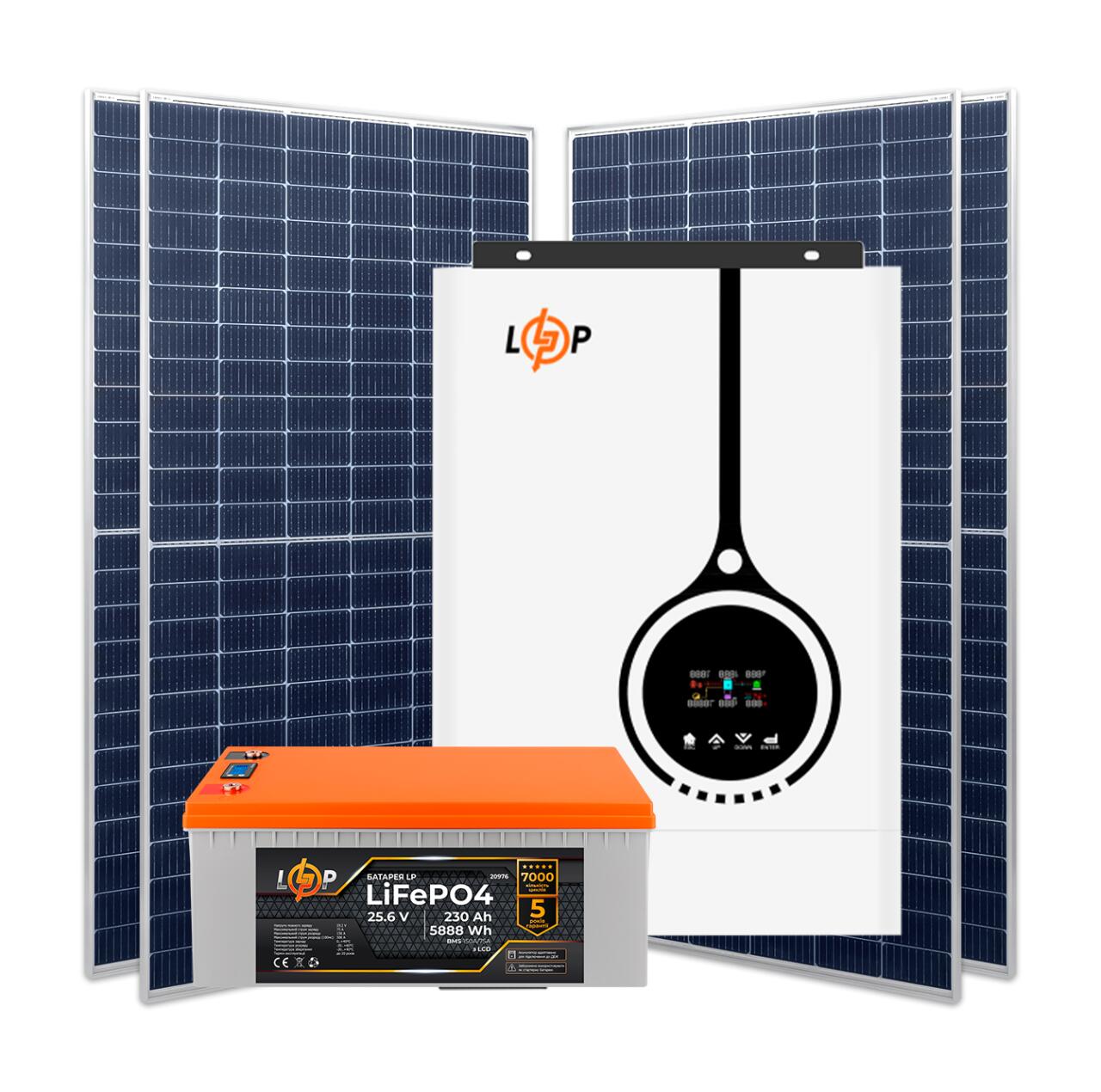 Комплект СЭС 4.2 kW АКБ 5,88kWh (литий) 230 Ah Премиум