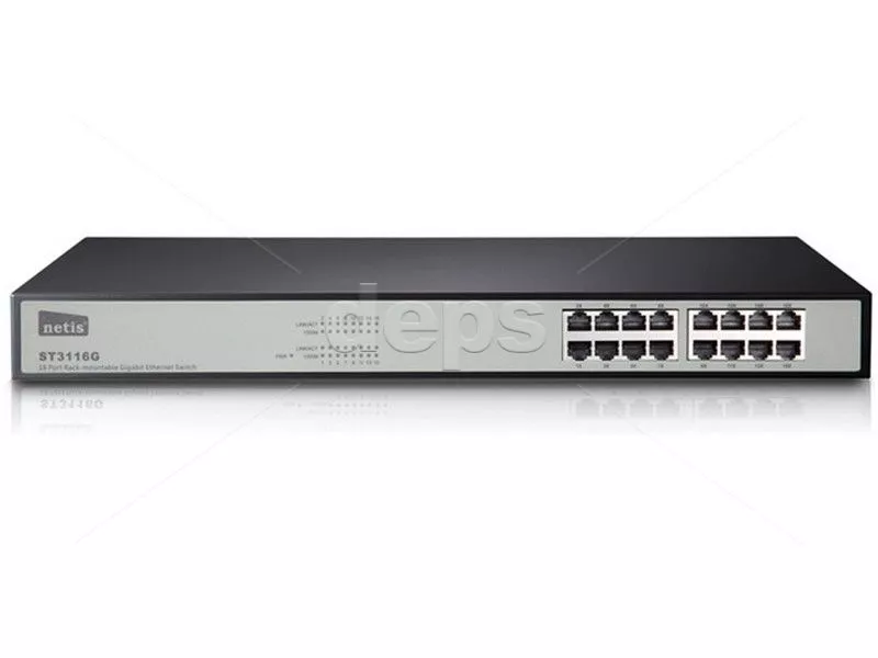 Комутатор Gigabit Ethernet з 16 портами Netis ST3116G