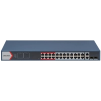 Комутатор мережевий Hikvision DS-3E1326P-EI(B)