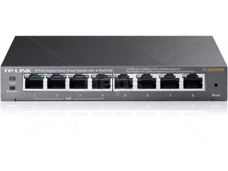 Комутатор TP-Link TL-SG108PE