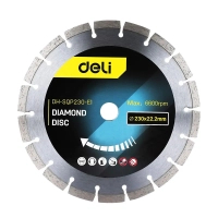 Круг отрезной Deli 230 x 22,2 мм для сухого реза. (EDH-SQP230-E1)