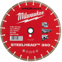 Круг отрезной Milwaukee алмазный Steelhead 350, 350мм, по металлу (4932471988)