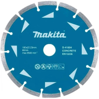 Круг відрізний Makita алмазний по бетону сегментний 180х22.23 мм (D-41604)