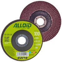Круг зачистний Alloid торцевий, пелюстковий, 125мм, зерно 100, T27 (FD-125100)