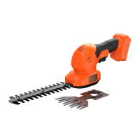 Кусторез Black&Decker 18V, насадки - 20 см/8 мм, 10 см/18 мм (без АКБ и ЗУ) (BCSS18B)