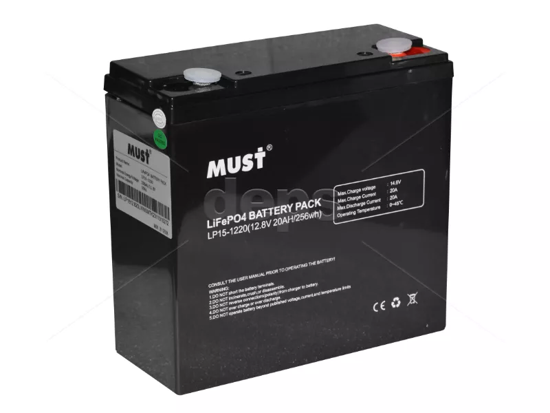 LiFePO4 аккумулятор Must LP15-1220 (4S 12V/20Ah Dis/Ch: 20A/20A)