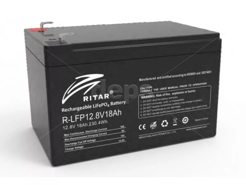 LiFePO4 aккумулятор Ritar R-LFP12.8V18Ah
