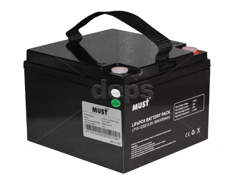 LiFePO4 акумулятор Must LP15-1230 (4S 12V/30Ah Dis/Ch: 30A/30A)