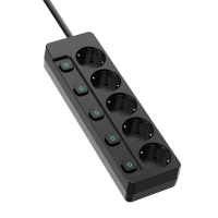 Мережевий фільтр живлення ColorWay CW-PSEA52SBK 5 розеток2м (CW-PSEA52SBK)