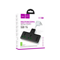 Мережевий фільтр живлення HOCO AC11A, 2 роз, 3 USB, USB-C, 17W, 1,5м Black (AC11AB)