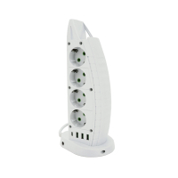 Мережевий фільтр живлення Meilepai F14, 8 роз EU, 3USB+Type-C White (F14-White)