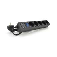 Мережевий фільтр живлення Merlion 5 розеток, 1,8 м + 2*USB (B518U)
