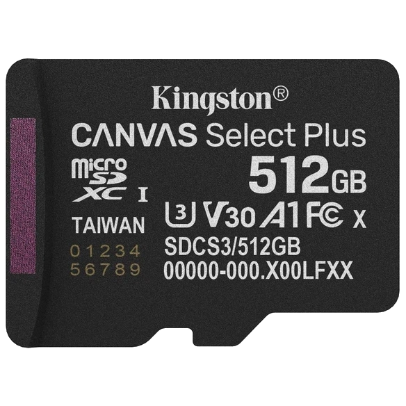 MicroSDXC 512GB UHS-I Class 10 Kingston Canvas Select Plus R150MB/s (SDCS3/512GBSP)