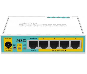MikroTik hEX PoE lite (RB750UPr2) 5-портовий
