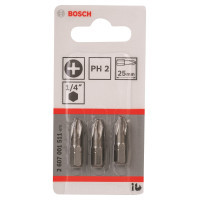 Набір біт Bosch Extra-Hart PH2, 25мм, 3шт (2.607.001.511)