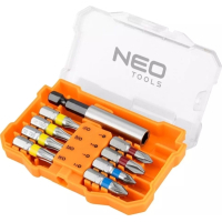 Набор бит Neo Tools 1/4", битодержатель, PH PZ TH, 25mm, сталь S2, кейс, 8шт (56-614)