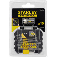 Набор бит Stanley FatMax, Torx, T10, T15, T20, T25, T30, Т40, L= 50 мм, 10 шт, кейс (STA88566)