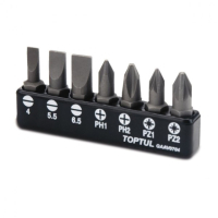 Набор бит Toptul 1/4" 7ед. (SL: 4*0.5, 5.5*1, 6.5*1.2; PH1, PH2; PZ1, PZ2) (GAAV0704)