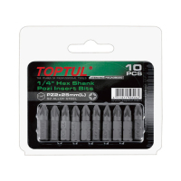 Набор бит Toptul 1/4" L25мм PZ2 10шт. (FSCA0802G)